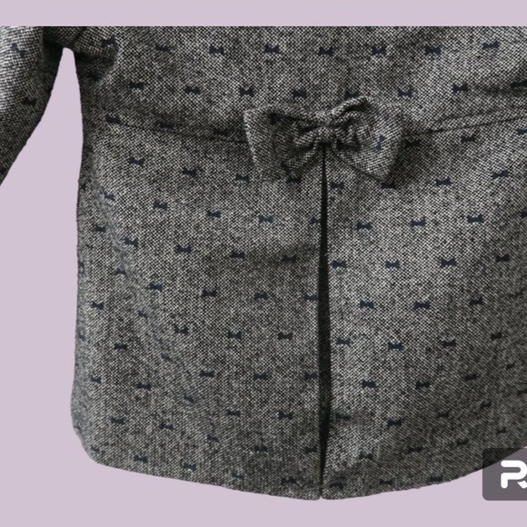 Osh Kosh B'Gosh style B216js1-sa kids peacoat jacket hoodie bow in back metallic - Picture 9 of 11